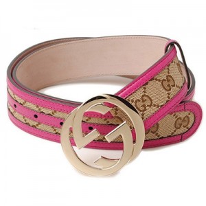 グッチ ベルト ユニセックス GUCCI GGバックル　GGブラウン/ベージュ ピンク　 アパレル アウトレット 114876 FWCGG 8961