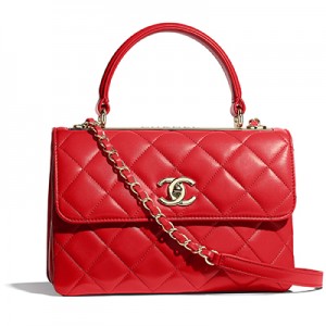 シャネル CHANEL ラムスキン  スモールトップハンドルフラップバッグ A92236 Y60767 N0896