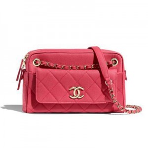 シャネル CHANEL ショルダー バッグ カメラ ケース スモール キャビア CC AS1367 B01937 N5328