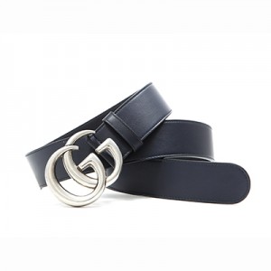 グッチ 《GUCCI》 ダブルGGシルバーバックル レザーベルト397660 AP00N 4009