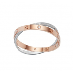 カルティエ LOVE ブレスレット、パヴェダイヤモンド ピンクゴールド、ホワイトゴールド、ダイヤモンド N6039217