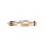 カルティエ LOVE ブレスレット、ダイヤモンド12個  ピンクゴールド、ホワイトゴールド、ダイヤモンド N6039117