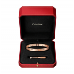 カルティエ LOVE ブレスレット、ダイヤモンド10個 ピンクゴールド、ダイヤモンド B6040617