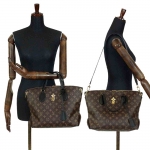 ルイ ヴィトン LOUIS VUITTON モノグラム フラワー ジップド トート MM 2way トート ショルダー バッグ ノワール M44347