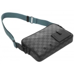 ルイヴィトン  ダミエ・グラフィット LV メンズ メッセンジャーバッグ クロスボディ アルファ・メッセンジャー N40188