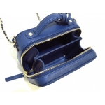 CHANEL (シャネル) ショルダーバッグ美品 スモールバニティケース A93343 ネイビー 2way/チェーンショルダー/シルバー金具 キャビアスキン