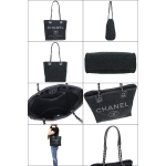 シャネル  CHANEL バッグ トートバッグ A66939 ブラック  トートバッグ ドーヴィル