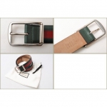 グッチベルト メンズ GUCCI シェリーライン グリーン/レッド レザー 295331 BTT5N 8460