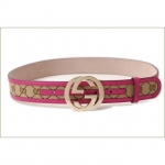 グッチ ベルト ユニセックス GUCCI GGバックル　GGブラウン/ベージュ ピンク　 アパレル アウトレット 114876 FWCGG 8961