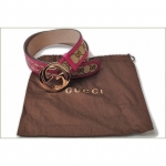 グッチ ベルト ユニセックス GUCCI GGバックル　GGブラウン/ベージュ ピンク　 アパレル アウトレット 114876 FWCGG 8961
