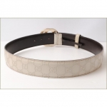 グッチベルト GUCCI ユニセックス GGバックル GGアイボリー ゴールド金具 114876