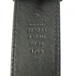 グッチベルトメンズ  GUCCI カットアウトGバックル ブラック レザー 36インチ 387031