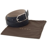 グッチ GUCCI メンズ ベルト (95)  ラバー グッチシマ ビジネスベルト ブルー 245868 AF60N 4009