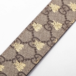 グッチ GUCCI GGスプリームキャンバス ビー（ハチ）レザー バックル ベルト ベージュ×エボニー×ブラック 499661 9F26T 8319