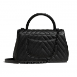 シャネル CHANEL バッグ トップハンドル フラップバッグ ブラック カーフ A92991 B02702 94305