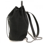 シャネル CHANEL ドーヴィル リュックサック バックパック ツイード キャンバス ブラック A57513