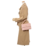 シャネル スモール　トップハンドル　フラップバッグ　2WAY　ピンクベージュ　A92236