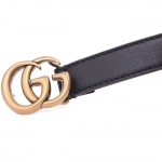 グッチベルト GUCCI レザー ダブルGバックル ベルト Black 409417 AP00T 1000