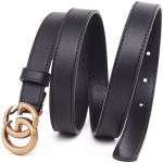グッチベルト GUCCI レザー ダブルGバックル ベルト Black 409417 AP00T 1000