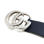 グッチ 《GUCCI》 ダブルGGシルバーバックル レザーベルト397660 AP00N 4009