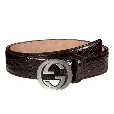GUCCI グッチ インターロッキングGバックル クロコダイルベルト 368186 E7I0N 2140