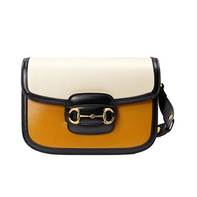グッチ GUCCI ホースビット1955 スモールショルダーバッグ オレンジ/ホワイト 602204 18YLG 7783