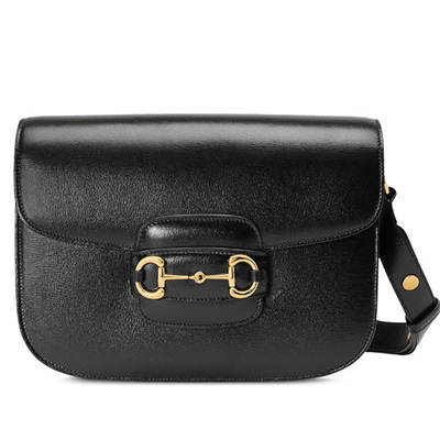 GUCCI グッチ ホースビット ショルダー バッグ ブラック 602204 1DB0G 1000