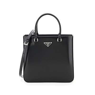プラダ PRADA ロゴディテールのブラッシュドレザートートバッグ 1BA330 V OOO ZO6