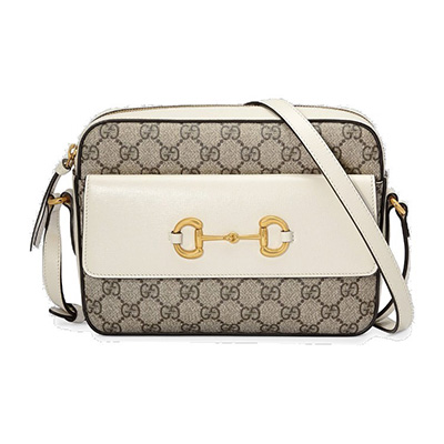 グッチ GUCCI ホースビット1955 スモールショルダーバッグ 645454 92TCG 9761 GGスプリームキャンバス ベージュ＆ホワイト