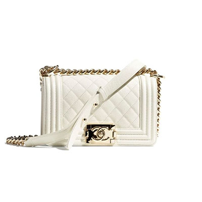 シャネル CHANEL BOY CHANEL スモール ハンドバッグ ホワイト A67085 B05839 10601