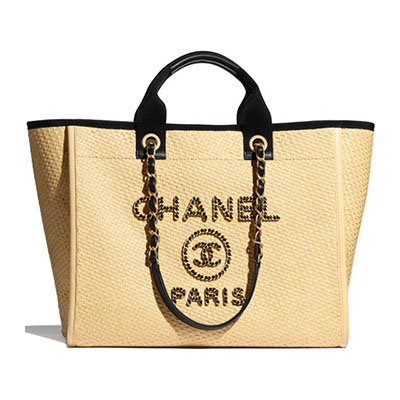 シャネル バッグ レディース CHANEL トートバッグ ドーヴィル ベージュ/ブラック A67001 B05086 NB586