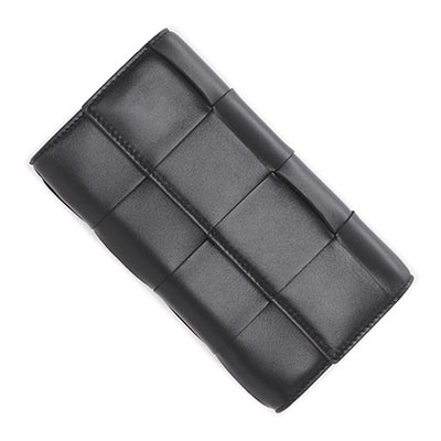 ボッテガヴェネタ BOTTEGA VENETA 2つ折り長財布 小銭入れ付き ブラック レディース 667433 vcqc4 8425