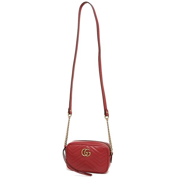 グッチ GUCCI ショルダーバッグ レディース GGマーモント レッド 448065 DTD1T 6433