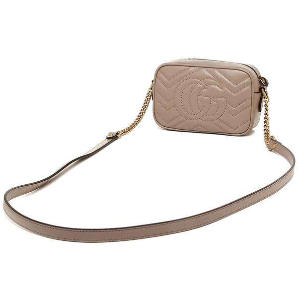 グッチ GUCCI ショルダーバッグ レディース GGマーモント ライトベージュ 448065 DTD1T 5729