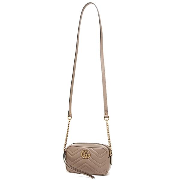 グッチ GUCCI ショルダーバッグ レディース GGマーモント ライトベージュ 448065 DTD1T 5729