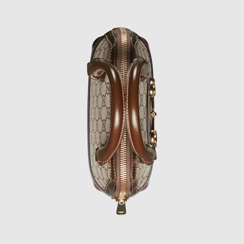 グッチ GUCCI ホースビット 1955 ミニ トップハンドルバッグ 2WAY ショルダーバッグ PVC レザー 640716/‎621220 92TCG 8563