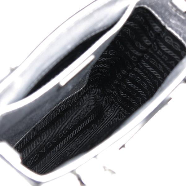 プラダ PRADA 2WAYバッグ スモール ブラッシュドレザー トート パテントレザー シルバー金具 1BA331