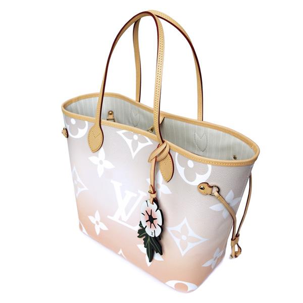 ルイヴィトン ネヴァーフル MM レディース バッグ LOUIS VUITTON M45679 グレー/オレンジ