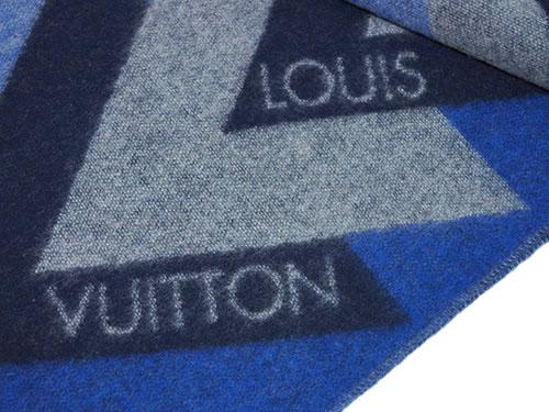 ルイヴィトン LOUIS VUITTON　ヴィトン　LV　エシャルプ・アンフィニットV　ウール/カシミア　ブルー　M70324