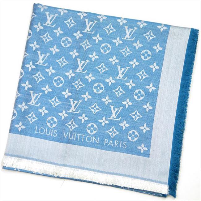 LOUIS VUITTON（ルイ・ヴィトン）レディース/メンズ/ストール/ショール・モノグラム デニム/ブルーエ /M74019