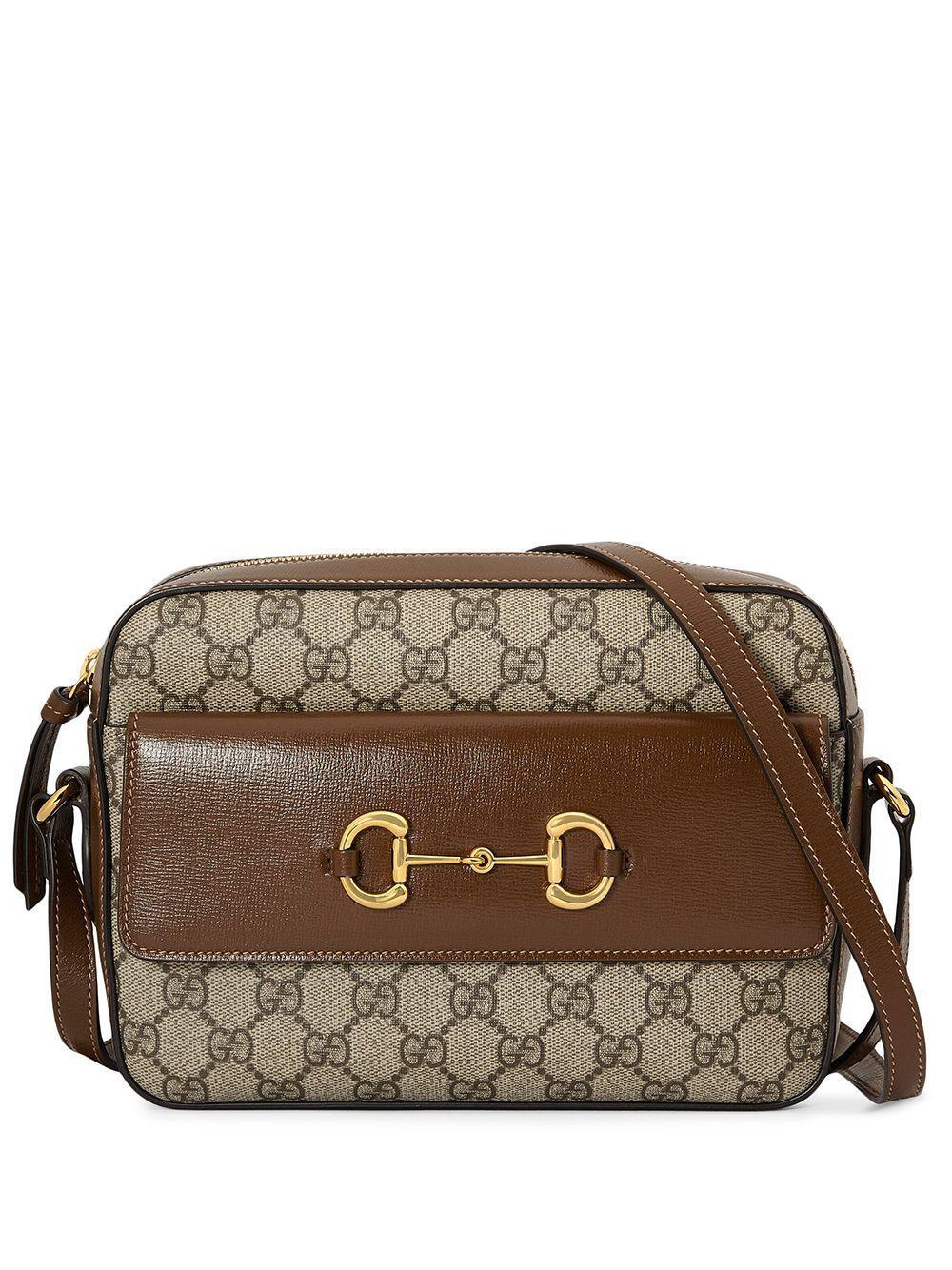 グッチ GUCCI ホースビット1955 スモールショルダーバッグ 645454 92TCG 8563 GGスプリームキャンバス ベージュ＆ブラウン