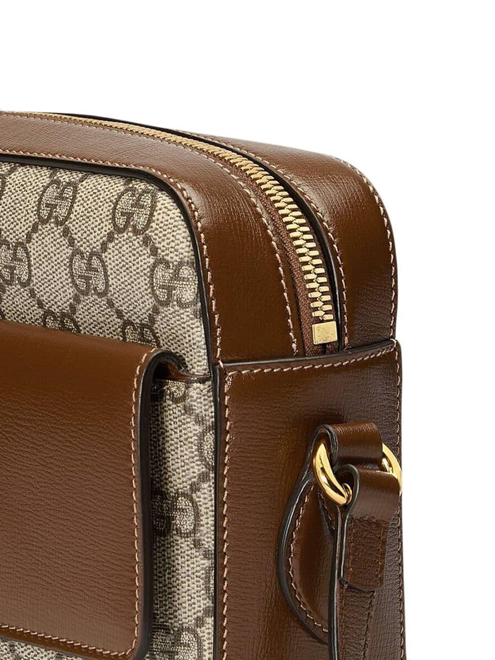 グッチ GUCCI ホースビット1955 スモールショルダーバッグ 645454 92TCG 8563 GGスプリームキャンバス ベージュ＆ブラウン