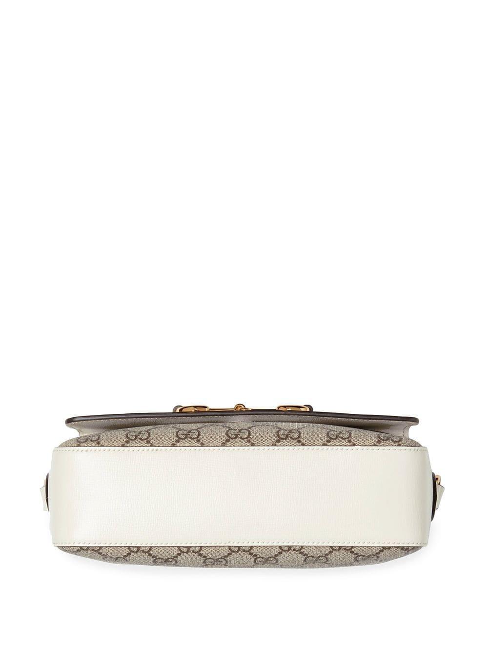 グッチ GUCCI ホースビット1955 スモールショルダーバッグ 645454 92TCG 9761 GGスプリームキャンバス ベージュ＆ホワイト