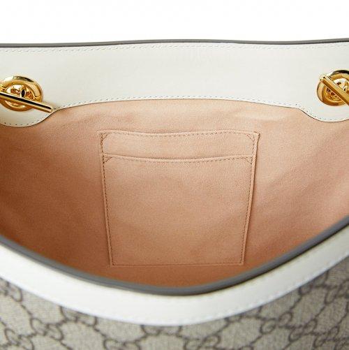 グッチ GUCCI パドロック GGスプリーム チェーントートバッグ PVC レザー ベージュ オフホワイト 479197 KHNKG 9761