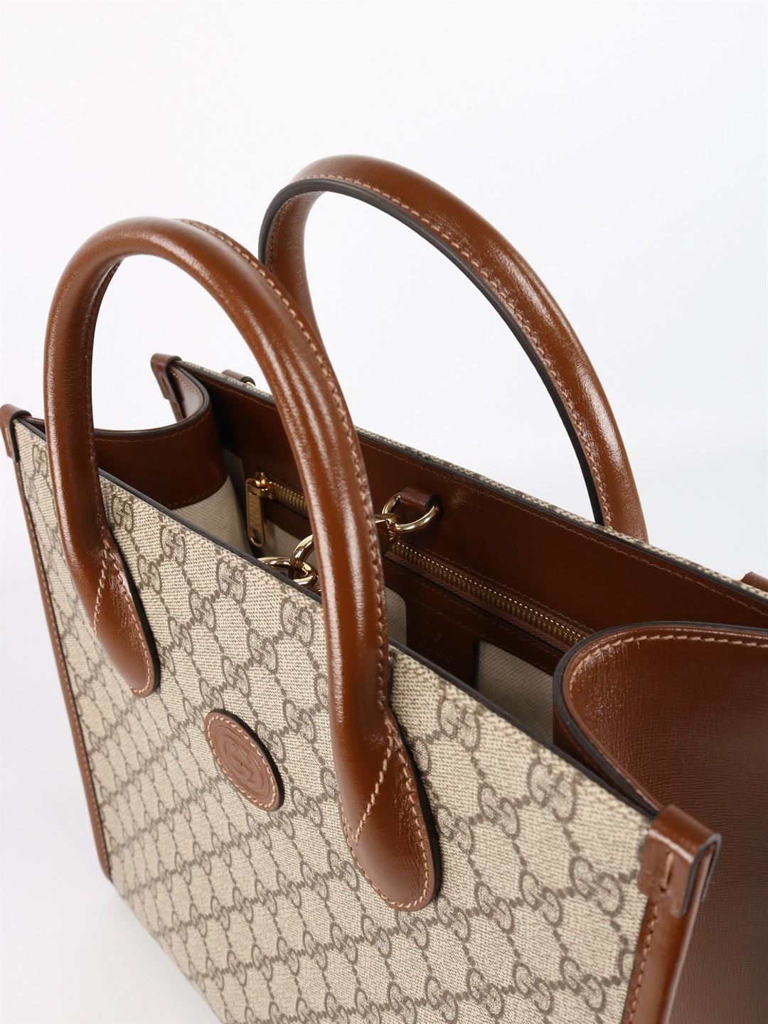 GUCCI グッチ GG スモール トートバッグ ベージュ/ブラウン 659983 92TCG 8563