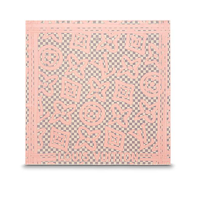 ルイヴィトンLOUIS VUITTON マフラー カレ・ダミエ アズール タイシエンヌ M70506