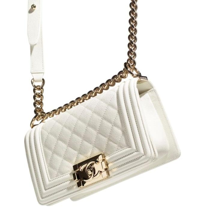 シャネル CHANEL BOY CHANEL スモール ハンドバッグ ホワイト A67085 B05839 10601