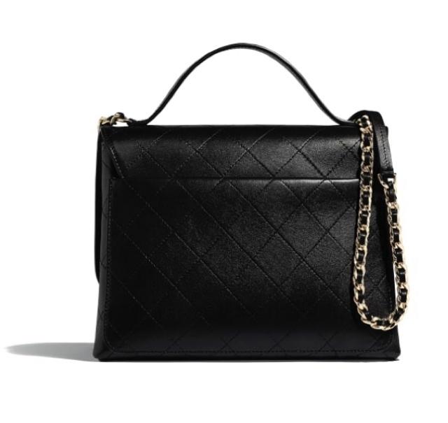 シャネル CHANEL トップハンドル フラップ バッグ ブラック AS0882 B01107 94305