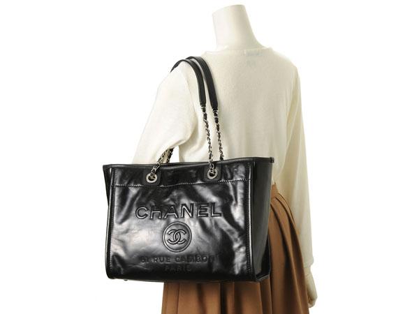 シャネル CHANEL トートバッグ A93257-Y60500-94305 ドーヴィル チェーン ブラック