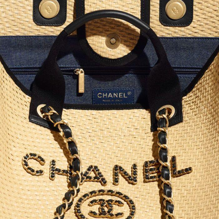 シャネル バッグ レディース CHANEL トートバッグ ドーヴィル ベージュ/ブラック A67001 B05086 NB586